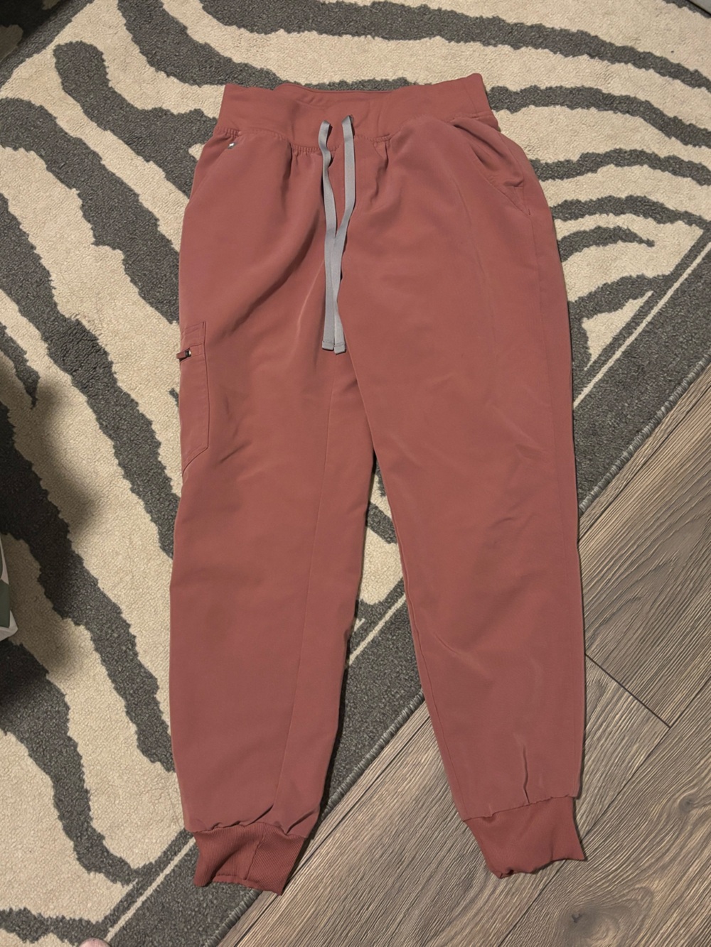 Figs Mauve Zamora High Waisted Joggers Small Petite